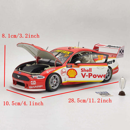 1/18 Authentic Shell V-Power Racing Team #17 Ford GT Mustang 2019 McLaughlin's Diecast Models Car Limited Collection Toys Gift