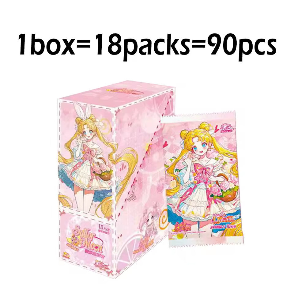 Sailor Moon 18 Pack 90 Trading Card Booster Box Cosmos Anime CCG First Club Card