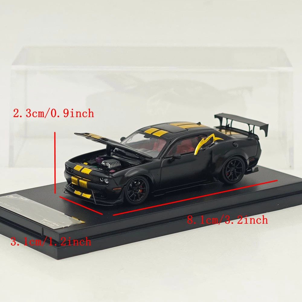 SH 1:64 Dodge Challenger SRT Hellcat Widebody Sports Openable Hood