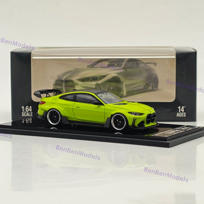 1:64 SW BMW G82 M4 Wide-Body Modified - Sao Paulo Yellow Diecast Models Car
