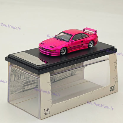 1/64 Rhino Model RM 850CSi E31 Pink Coupe WideBody Sport Model Diecast Metal Car