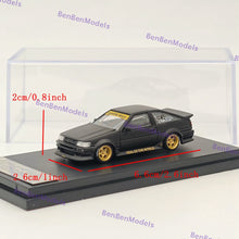 Modèle réduit de voiture moulé sous pression noir mat 1/64 STREET WARRIOR RWB AE86 Collection limitée 