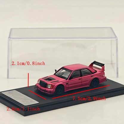 Rhino Model RM 1:64 W201 190E Modified Open Hood Diecast Model Car Limited Collection