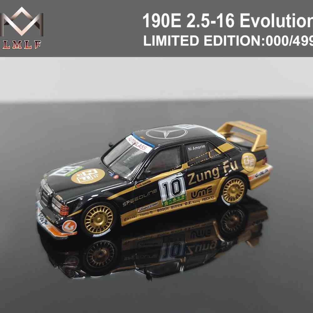Fine Works 1:64 Mercedes Benz 190E 2.5-16 EVO2 DTM Racing Version Miniature Diecast Toys Car Models Collection Gifts