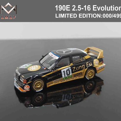 Fine Works 1:64 Mercedes Benz 190E 2.5-16 EVO2 DTM Racing Version Miniature Diecast Toys Car Models Collection Gifts