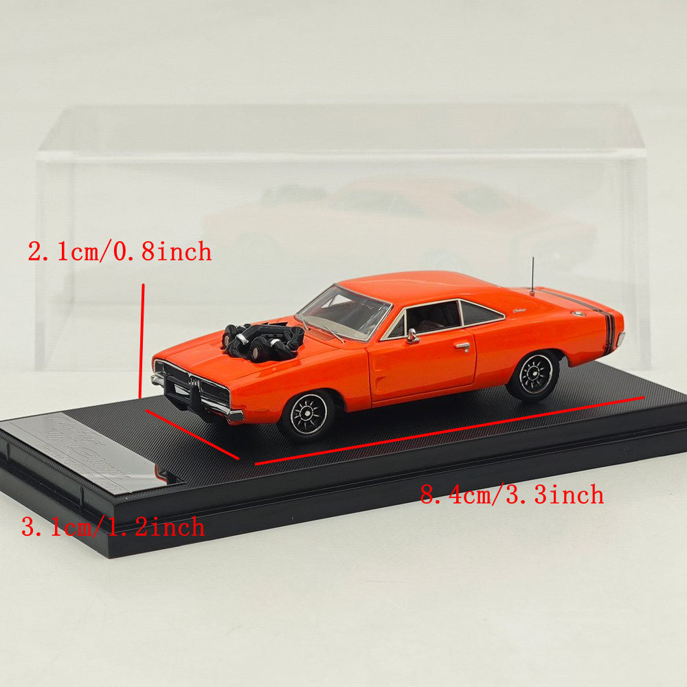 Mini Forge 1:64 1969 Charger RT style General Lee / with 1600 HP Twin-Turbo LS Diecast Motor