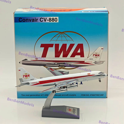 1:200 INFLIGHT 200 TWA / N806TW WITH STAND / CONVAIR CV-880 IF880TW0129P Diecast