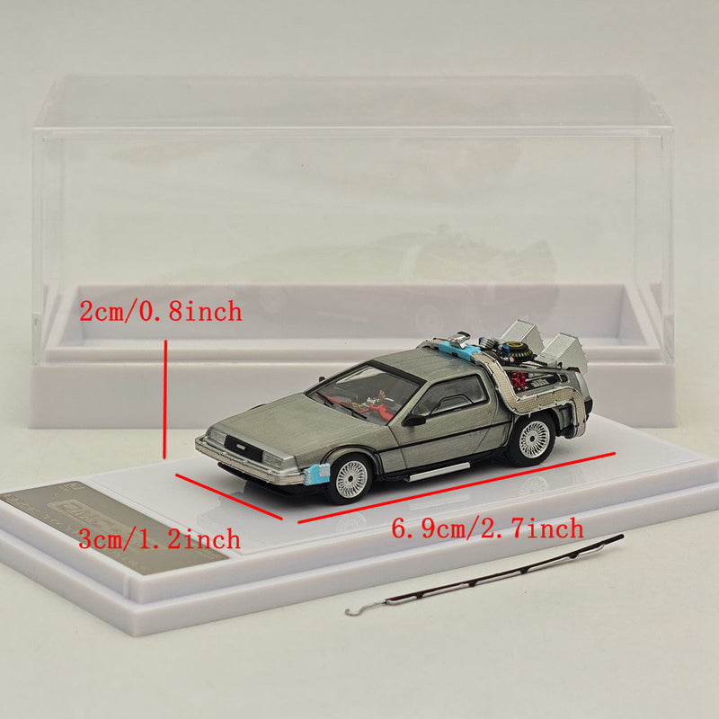 DCM 1:64 Back to the Future DMC-12 Time Machine Diecast Models Car Collection