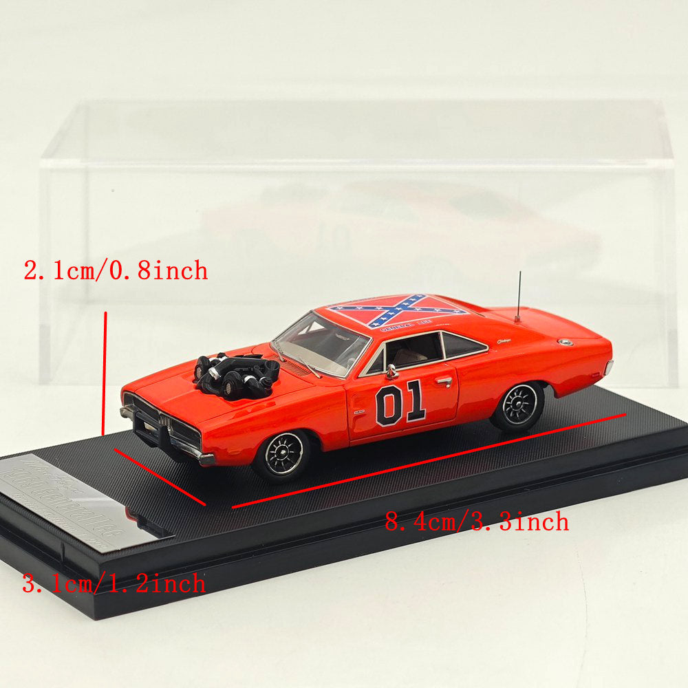 Mini Forge 1:64 1969 Charger RT style General Lee / with 1600 HP Twin-Turbo LS Diecast Motor