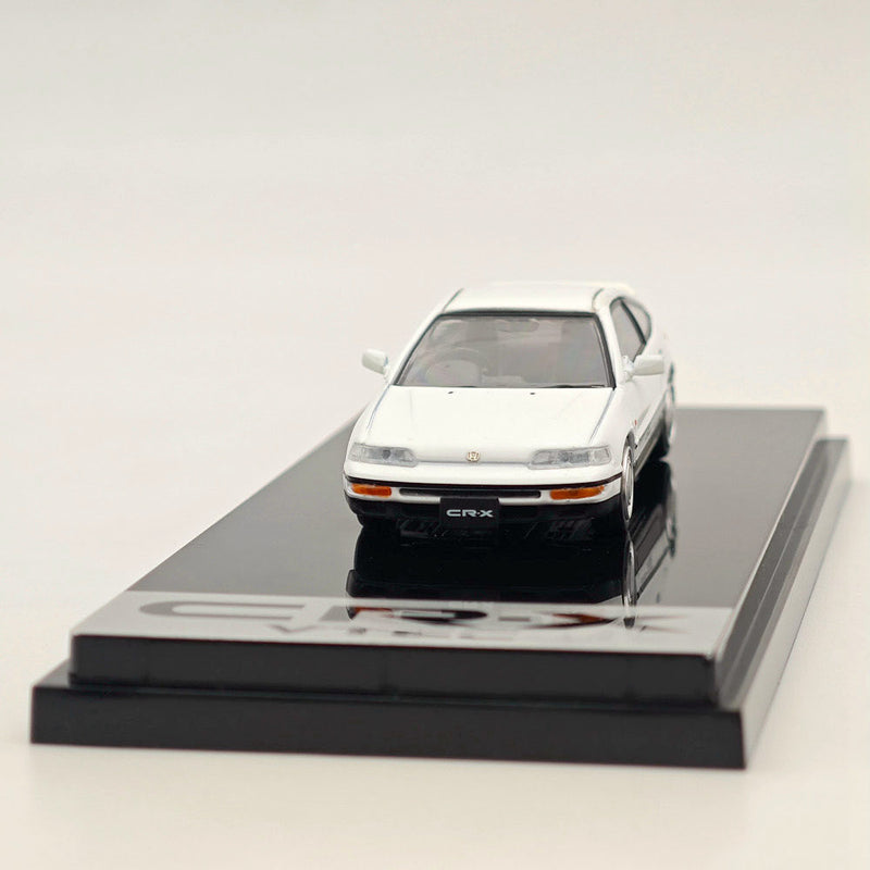 1/64 Hobby Japan Honda CR-X SiR (EF8) 1989 VTEC with Engine Display Model White Diecast Car Limited Collection Auto Toys Gift