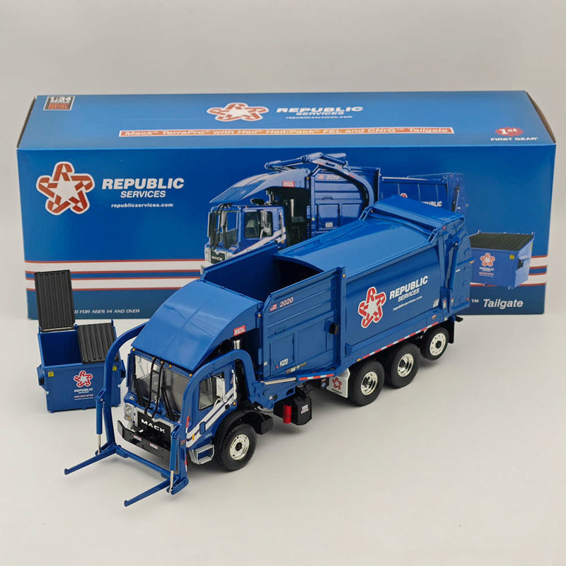 FIRST 1/34 Mack TerraPro with Heil Half/Pack FEL CNrG TM Tailgate Blue 10-4007A