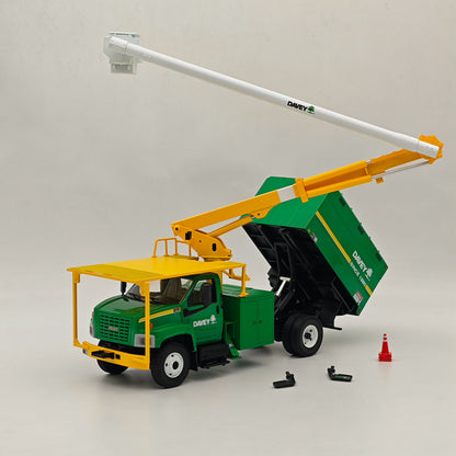 First Gear 1:34 C7500 Davey with Over Center Aerial Device Tree Trimming Truck Green 10-4025 Diecast Model Truck Collection