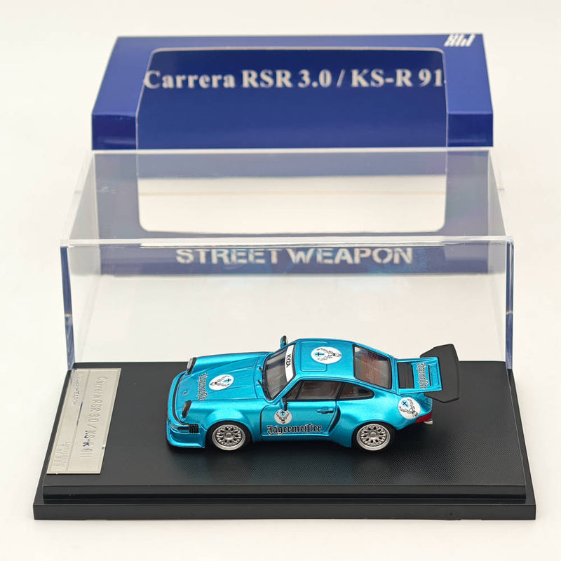 1/64 SW Carrera RSR 3.0/KS-R 911 Blue Diecast Models Car Collection