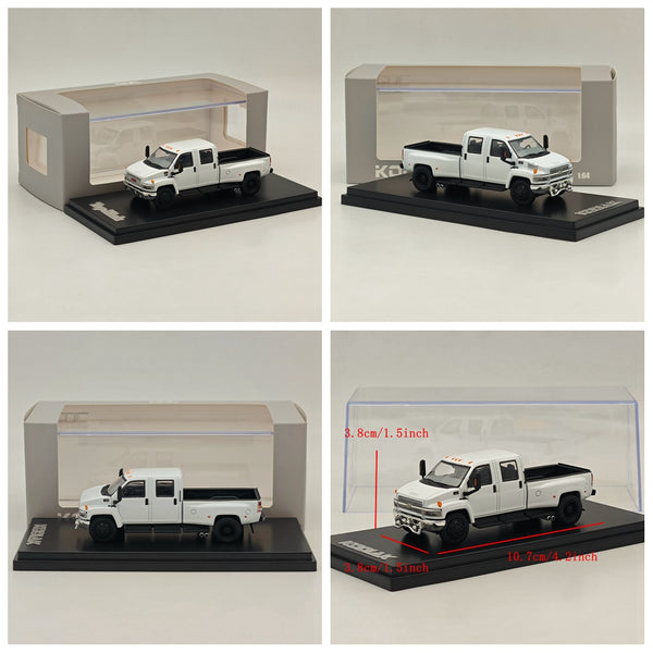 1/64 GOC Chevrolet Kodiac & GMC Topkick C4500 Pickup White Diecast Models Car