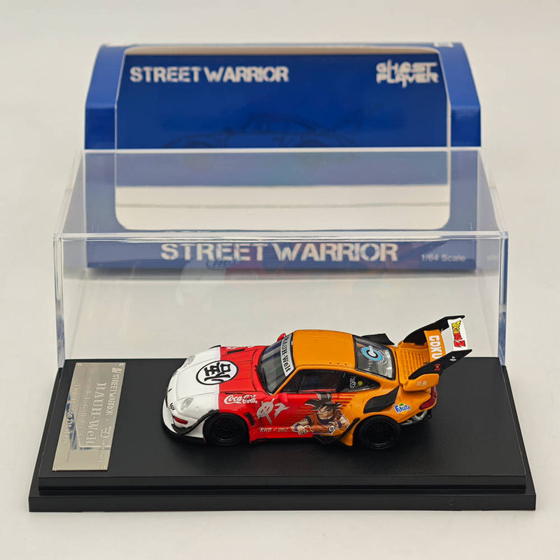 Street WARRIOR SW 1:64 Dragon Ball RWB 993 911 Racing Sports Pink Model Diecast Metal Car Collection