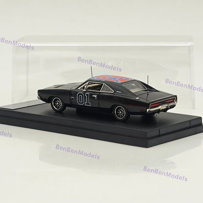 1:64 Mini Forge 1969 Charger General Lee Black Diecast Metal Car Limited