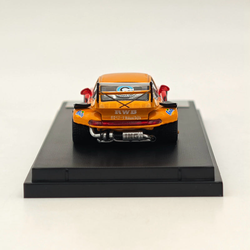 Street WARRIOR SW 1:64 Dragon Ball RWB 993 911 Racing Sports Pink Model Diecast Metal Car Collection