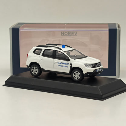 1/43 Norev Dacia Duster 2020 Gendarmerie-Equipe Cynophile modèle moulé sous pression blanc 