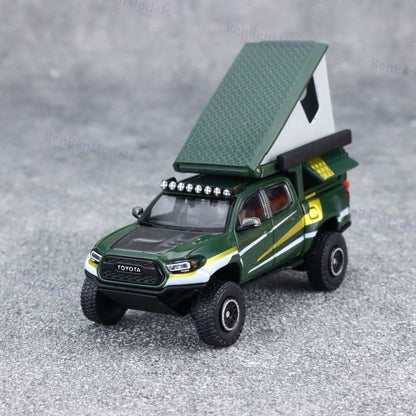 Model 1:64 Collectible Toyota Tacoma Off-Road Camper GCD Car Diecast Gifts