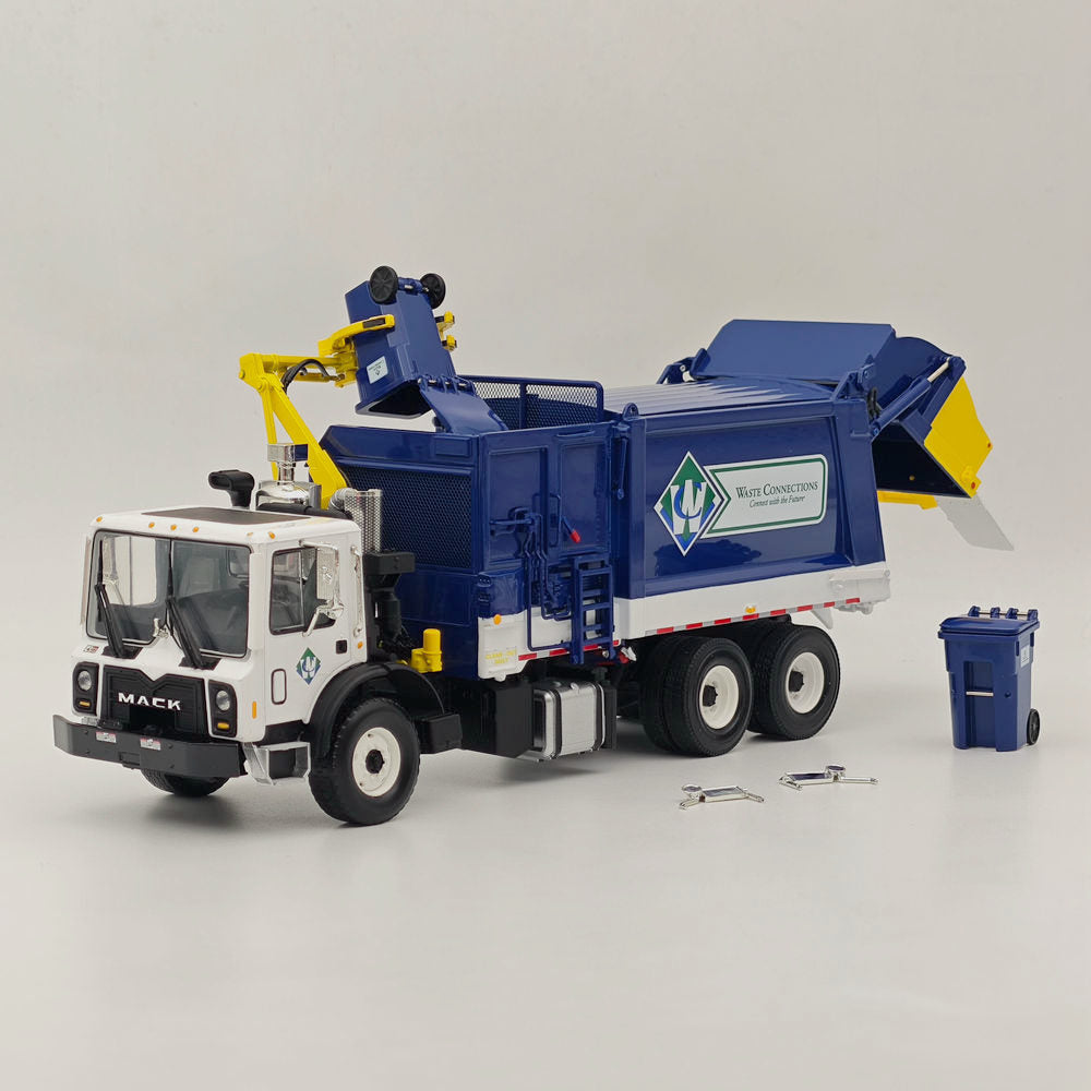 First Gear 1:34 Mack TerraPro Side Load Refuse Truck Blue 10-4167 Diecast Truck