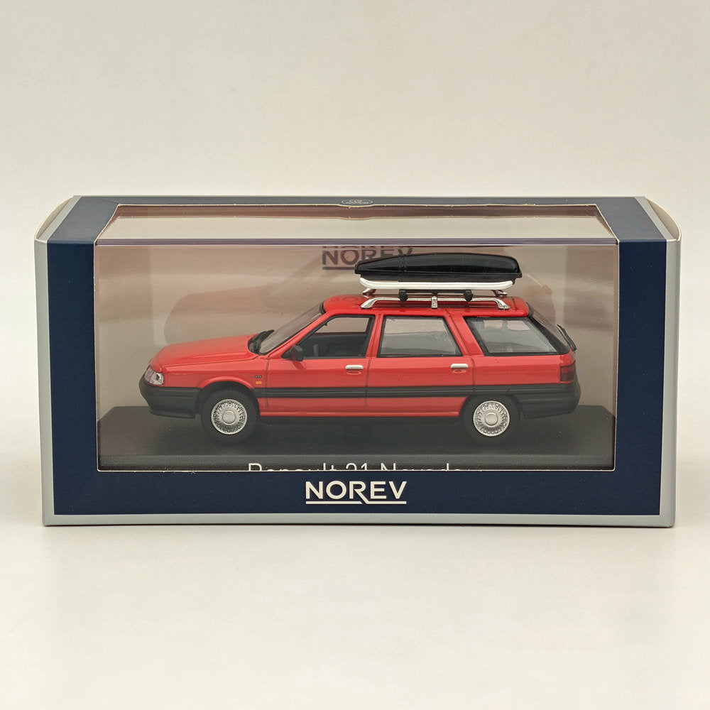Modèle réduit de voiture moulé sous pression Norev Renault 21 Nevada rouge avec accessoires, 1989, 1/43