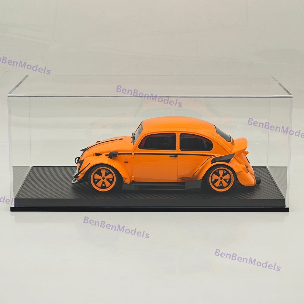 1:18 Model Car Acrylic Case Display box Transparent Dustproof Carbon Fiber Base