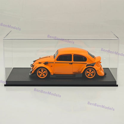 1:18 Model Car Acrylic Case Display box Transparent Dustproof Carbon Fiber Base