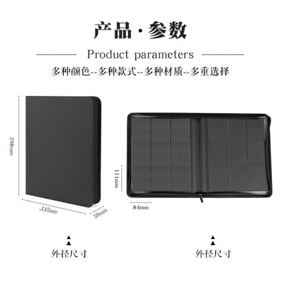 Multi-color PU Leather Card Album 252 Pockets Zippered TCG Storage Bind