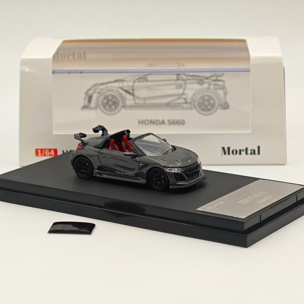 Mortal 1:64 Honda S660 Mugen Convertible with top cover Diecast Toys Car Models Collection Gifts Limited Edition