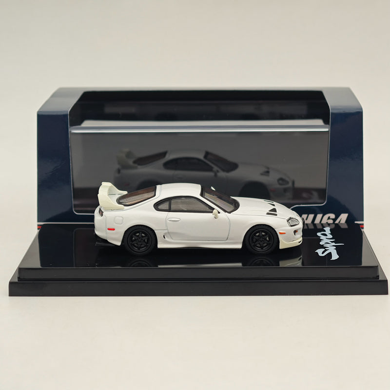 Hobby Japan 1/64 Toyota SUPRA (JZA80) JDM CUSTOMIZED VERSION WHITE II HJ644042W Diecast Models Car Collection