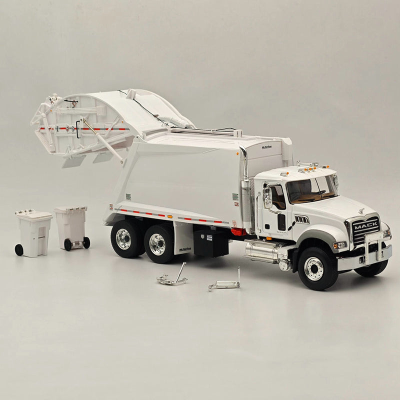 FIRST 1/34 Mack Granite MP Engine Series With McNeilus Refuse Truck & Carts