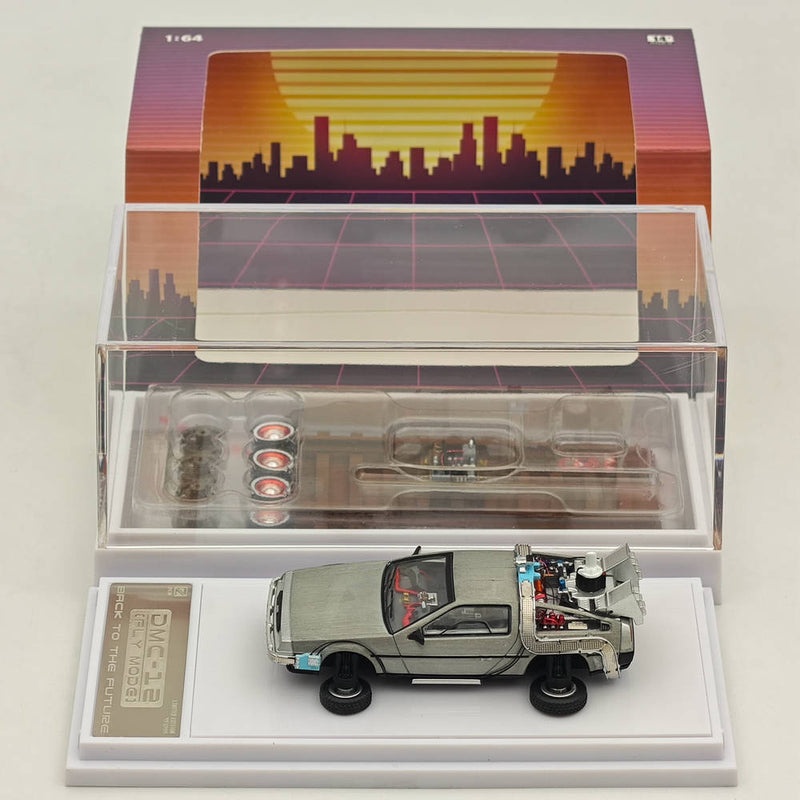 DCM 1:64 Back to the Future DMC-12 Time Machine Diecast Models Car Collection