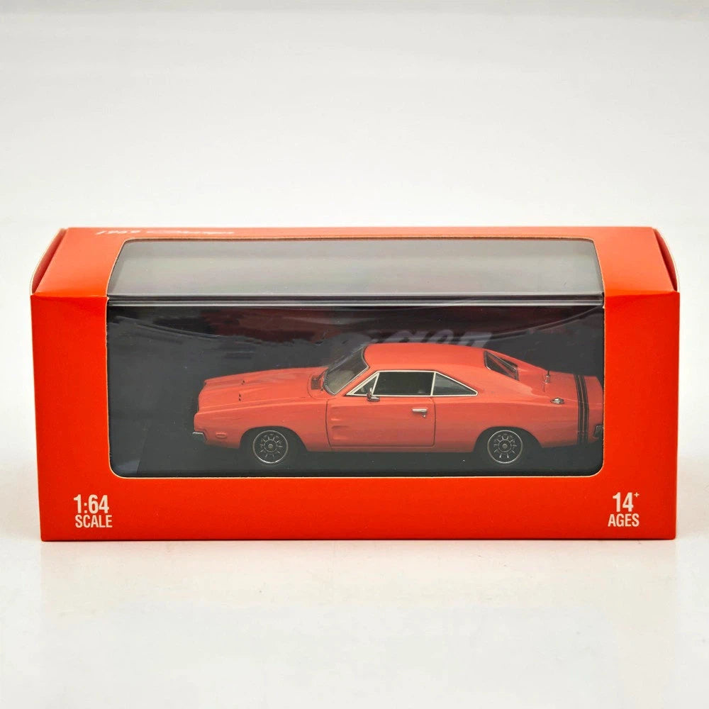 1:64 Mini Forge 1969 Charger R/T Red Diecast Metal Car Limited Collection