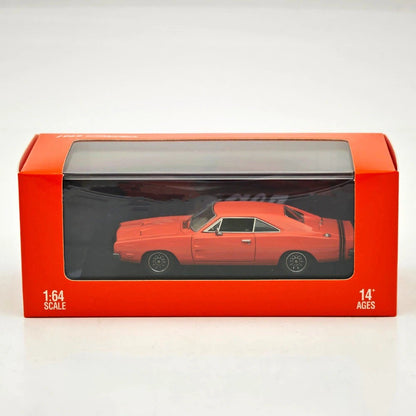 1:64 Mini Forge 1969 Charger R/T Red Diecast Metal Car Limited Collection