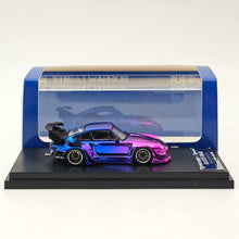 1:64 STREET WARRIOR Porsche 993 RWB Gradient Chrome Purple Diecast Models Car Limited Collection