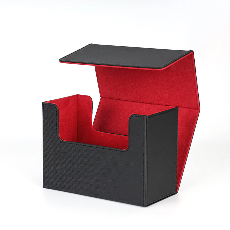 Magnetic Grid PU Leather Graded Card Slab Storage Box for 35pt Card Holders & PTCG CCG OCG TCG Cards