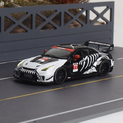 Decode 1:64 35gr-rr Bone Dragon Painting Gtr35 Alloy Diecast Car Model Collection Gifts