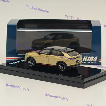 1/64 Hobby Japan VEZEL e: HEV PLaY Sand Khaki Pearl Diecast Model Car HJ642071K
