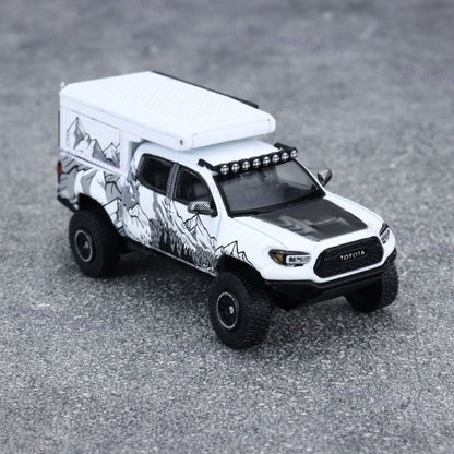 Model 1:64 Collectible Toyota Tacoma Off-Road Camper GCD Car Diecast Gifts