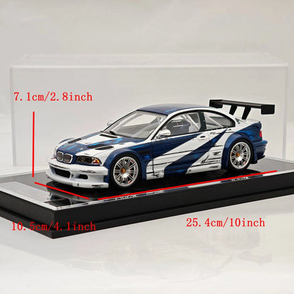 Prévente SW 1:18 M3 GTR E46 Need For Speed Édition Limitée Maquette de Voiture en Résine Cadeaux de Collection