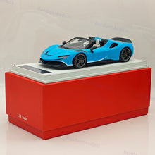 CE 1/18 Ferrari SF90 Spider Supercar Car Blue Resin Model Limited Collection
