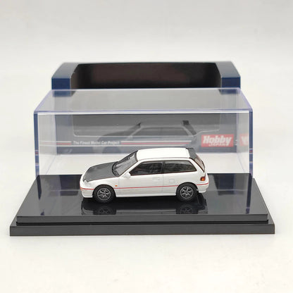 Hobby Japan 1/64 EF9 SiR Ⅱ Carbon Bonnet Customized Version White HJ641031BW Diecast Model Toys Car Collection Gifts