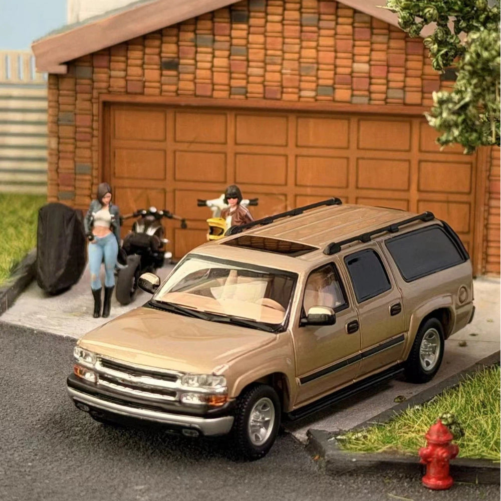 MK Miniatures 1/64 2003 Suburban Light Gold Diecast Model Car Limited Collection