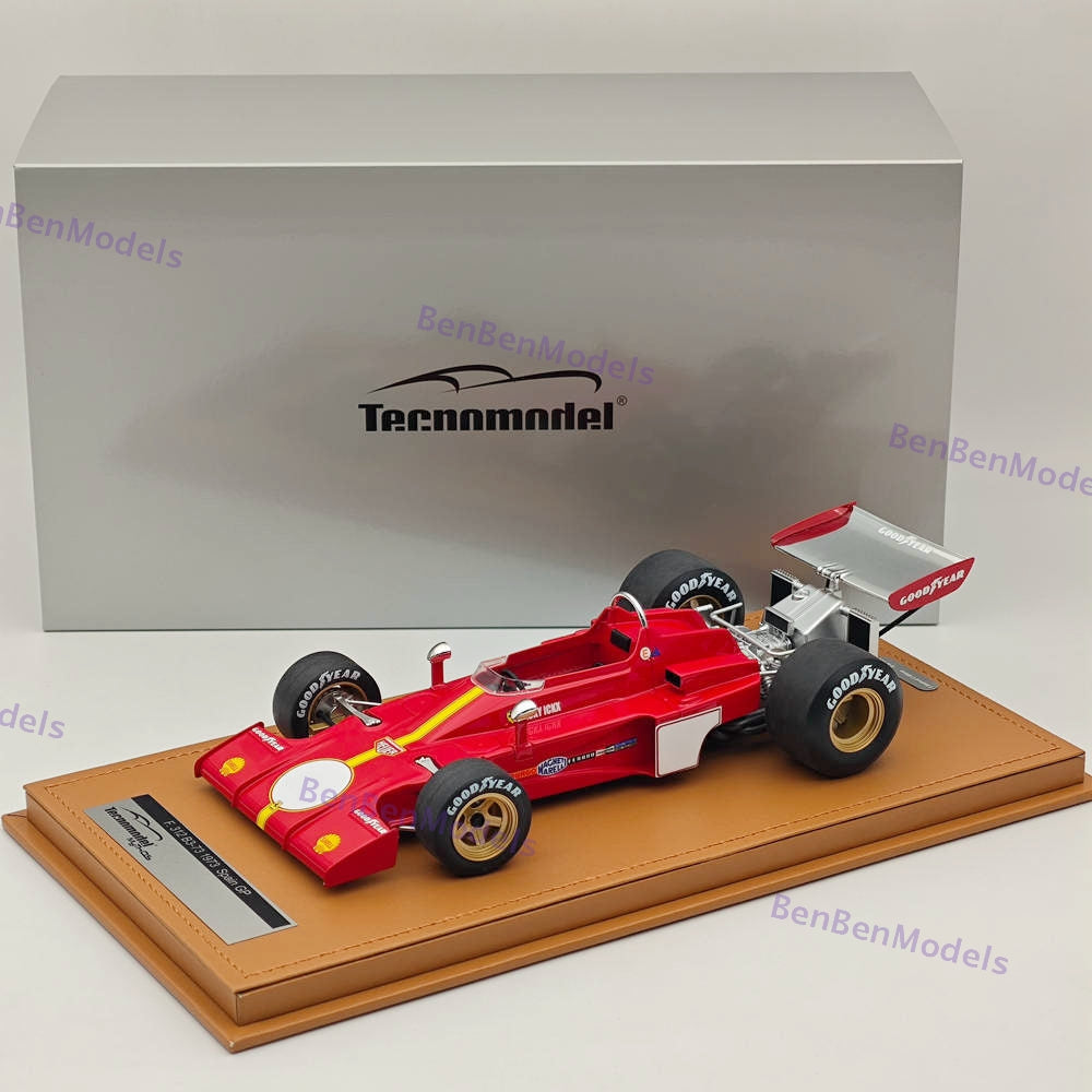 Tecnomodel 1/18 Ferrari F1 312 B3-73 #0 1973 TEST DRIVE Spain GP Red Resin Model