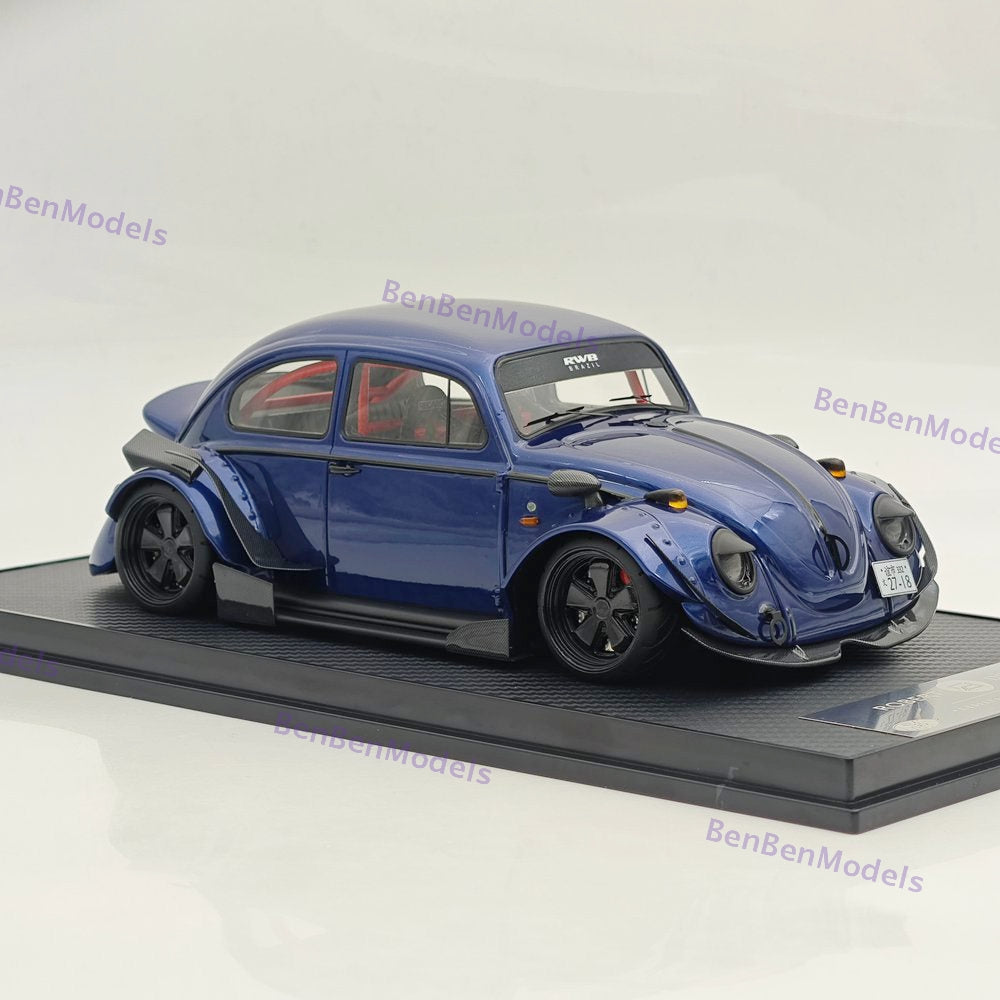 1/18 Volkswagen VW Beetle RWB Robert Design Blue Resin Car Model Limited Edition