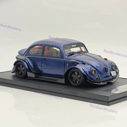 1/18 Volkswagen VW Beetle RWB Robert Design Blue Resin Car Model Limited Edition