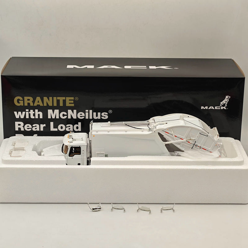 FIRST 1/34 Mack Granite MP Engine Series With McNeilus Refuse Truck & Carts