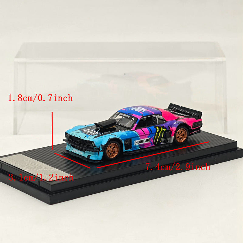 Street Weapon SW 1/64 Ford Mustang 1965 Hoonicorn RTR Los Angeles Monster Diecast Toys Car Models Collection Gifts US