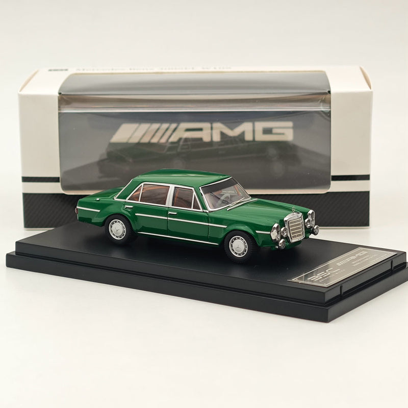 BSC 1:64 Mercedes Benz 300SEL W109 AMG Green Diecast Car Model Toy Collections