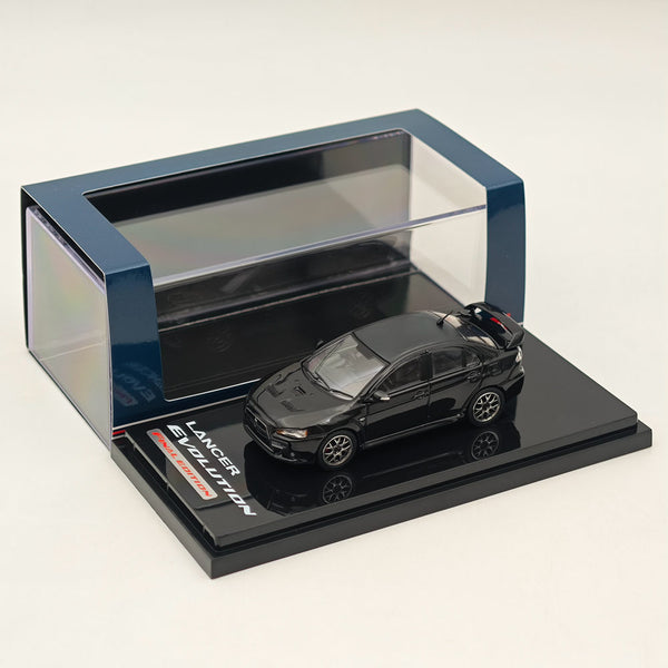 Hobby Japan 1/64 Mitsubishi Lancer Evolution X Final Edition Phantom Black Pearl HJ642053BBK Diecast Model Car Limited Collection